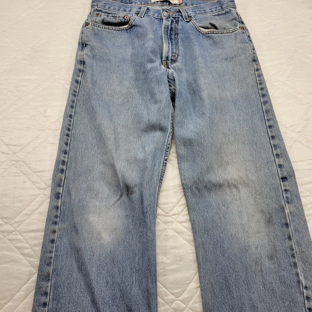 Levi's 505 Regular Fit stained blue jeans size 31X32
